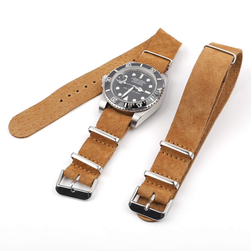 Zachte retro suède lederen ban - Nato Strap Nylon recensie en prijs