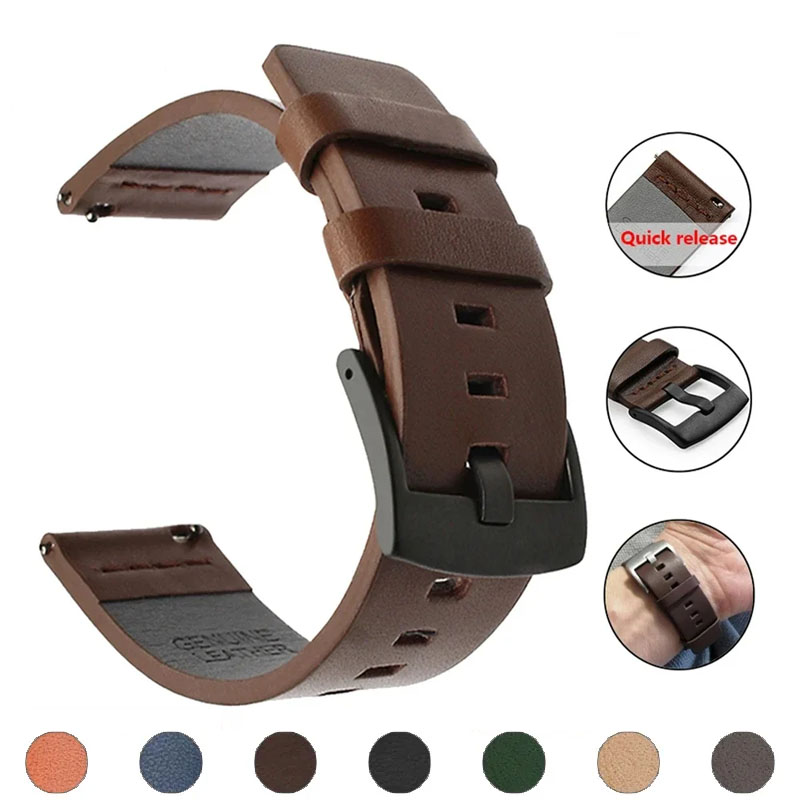 20 mm 22 mm horlogeband snelsl - Leather Strap Quick Release recensie en prijs