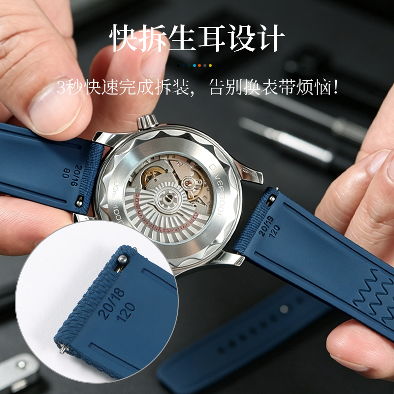 Horlogeband van fluorrubber, w - Seiko Watch 5 Sports recensie en prijs